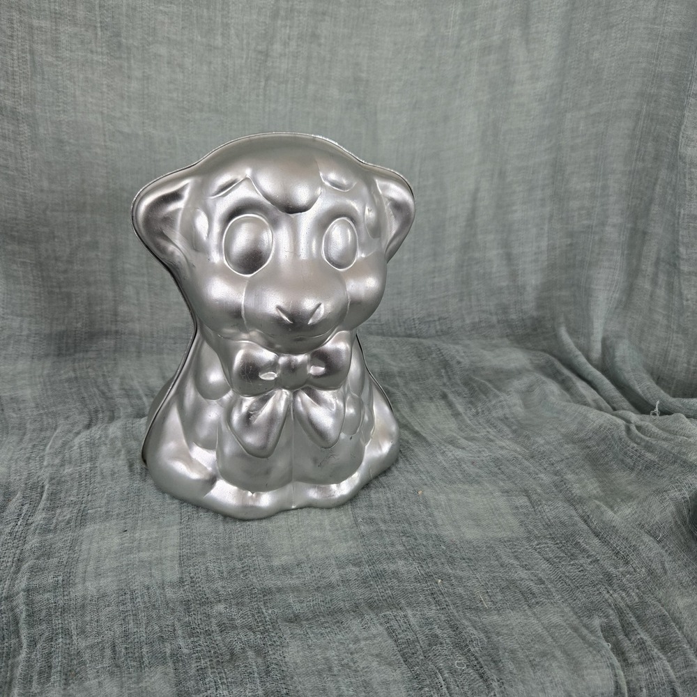 VTG 1974 WILTON  Lamb Cake Pans 3D 2 Piece Aluminum Easter Shower Approx 9x7x6 - Picture 11 of 12